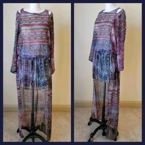 Asymmetrical patterned dress